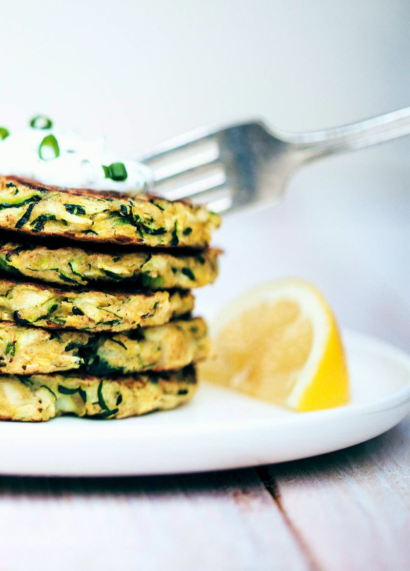 Zucchini Fritters with Yogurt Dip