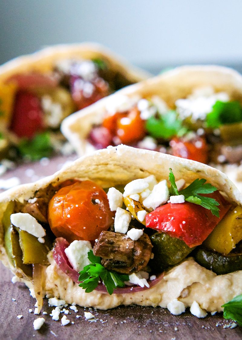Roasted Vegetable and Hummus