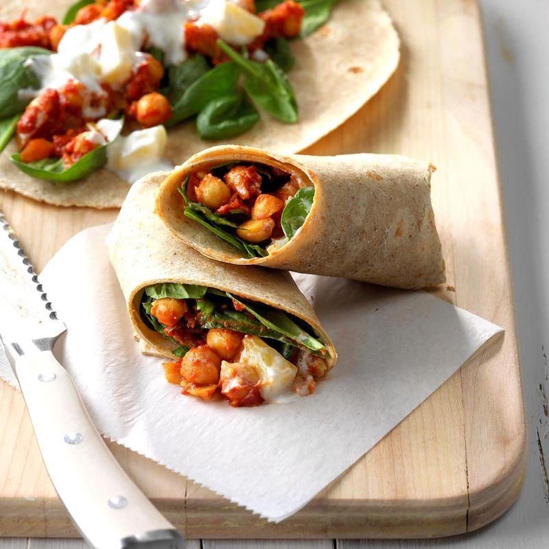 Chickpea Tikka Masala Wraps