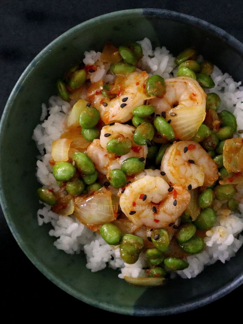 Shrimp and Edamame Stir-Fry