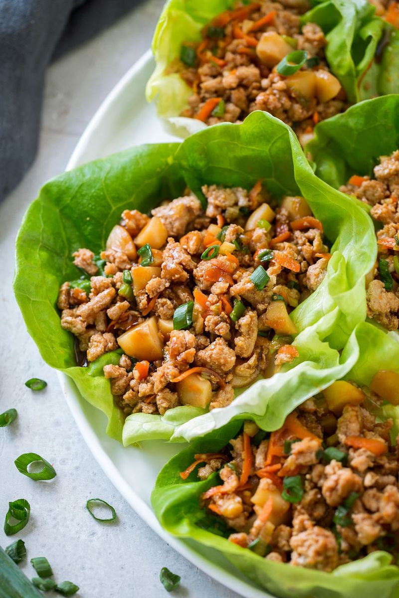 Turkey and Veggie Lettuce Cups