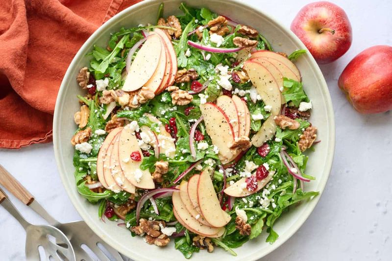 Apple, Walnut, and Oat Lunch Salad