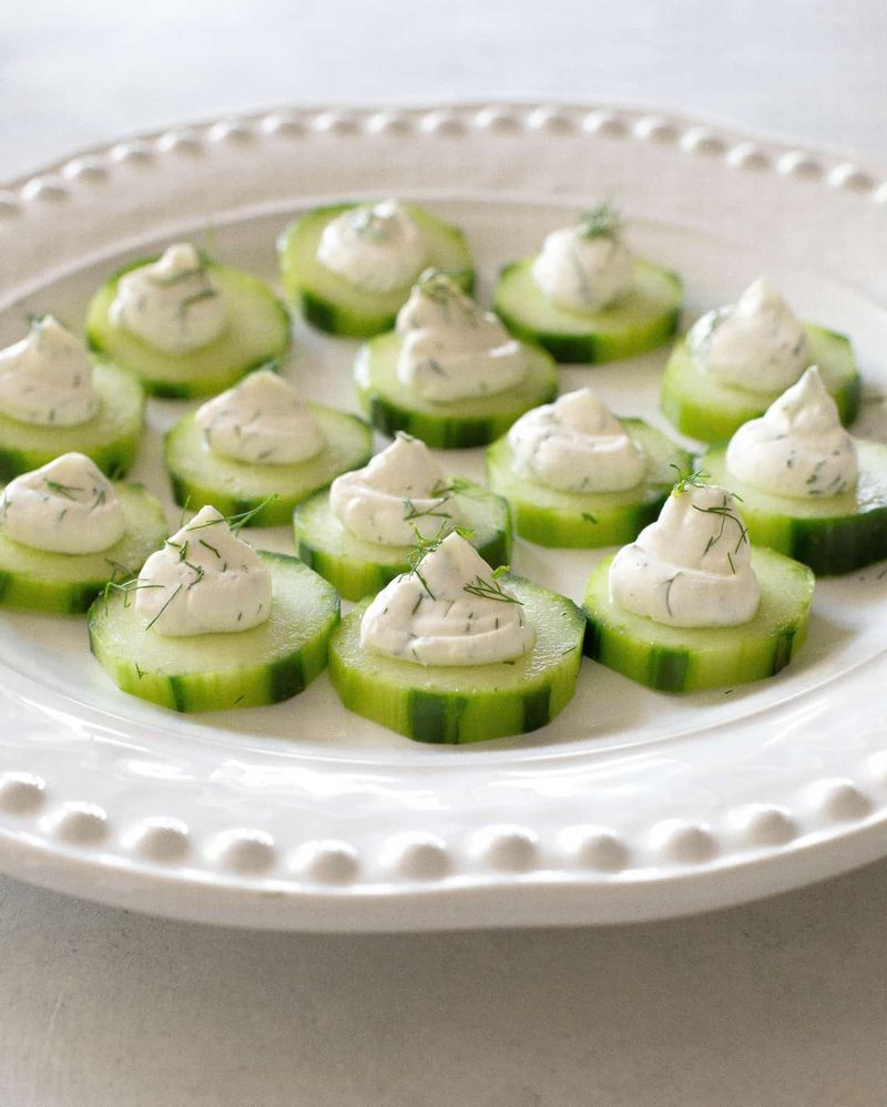 Cucumber Bites with Cream Cheese