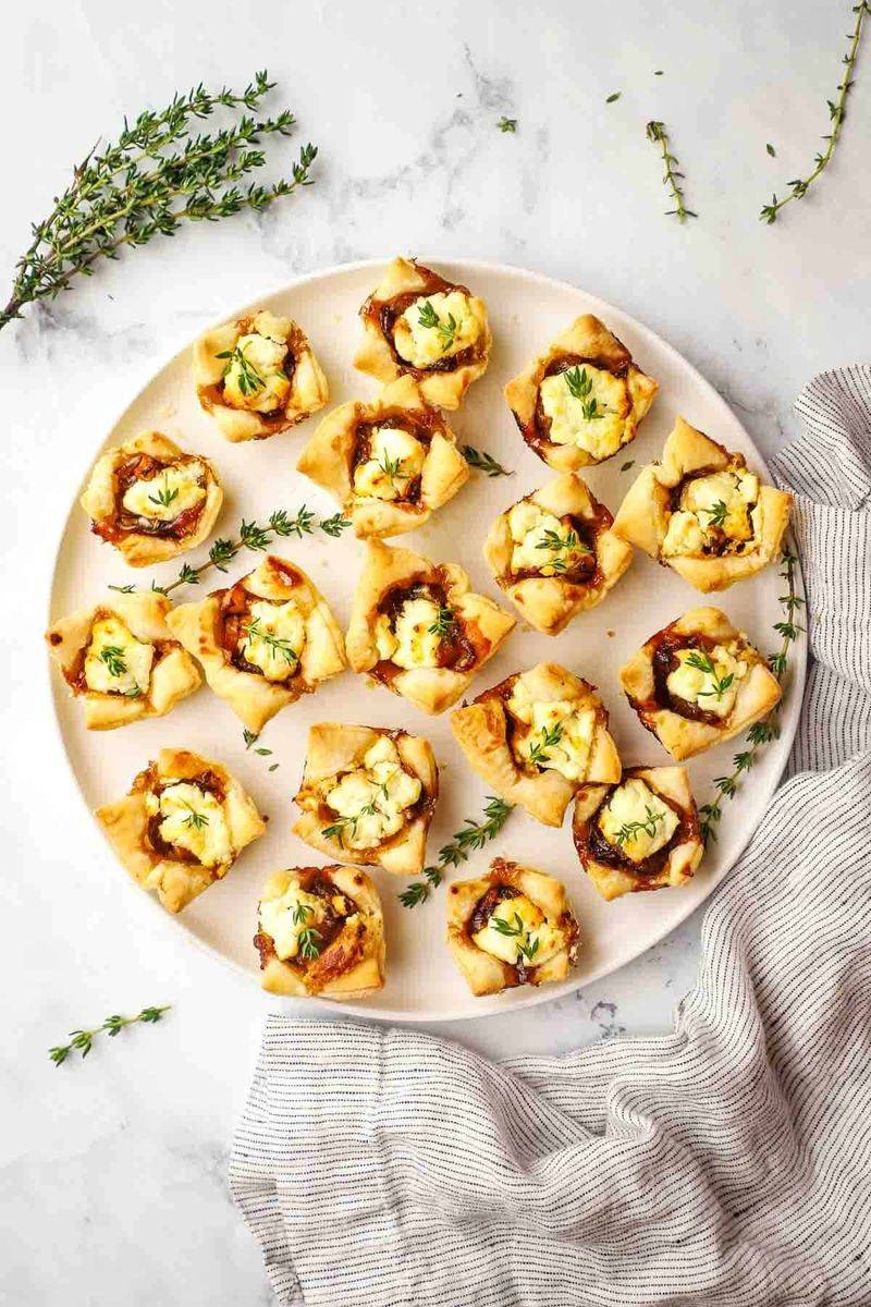 Mini Pumpkin and Goat Cheese Tarts