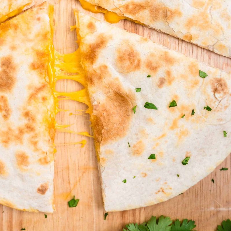 Cheese Quesadilla Triangles