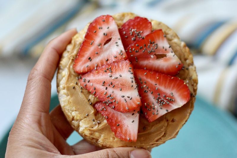 Peanut Butter Rice Cake Stacks