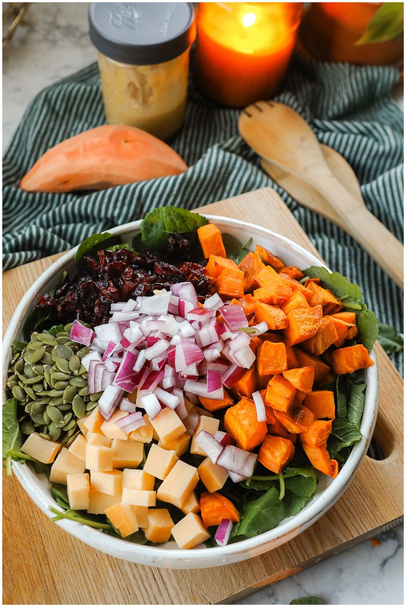 Sweet Potato and Kale Salad with Maple Dressing