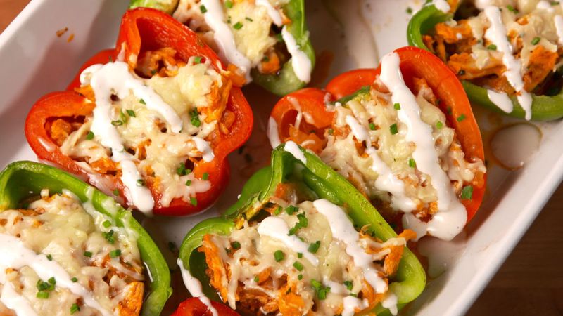 Sweet Potato and Chicken Stuffed Peppers
