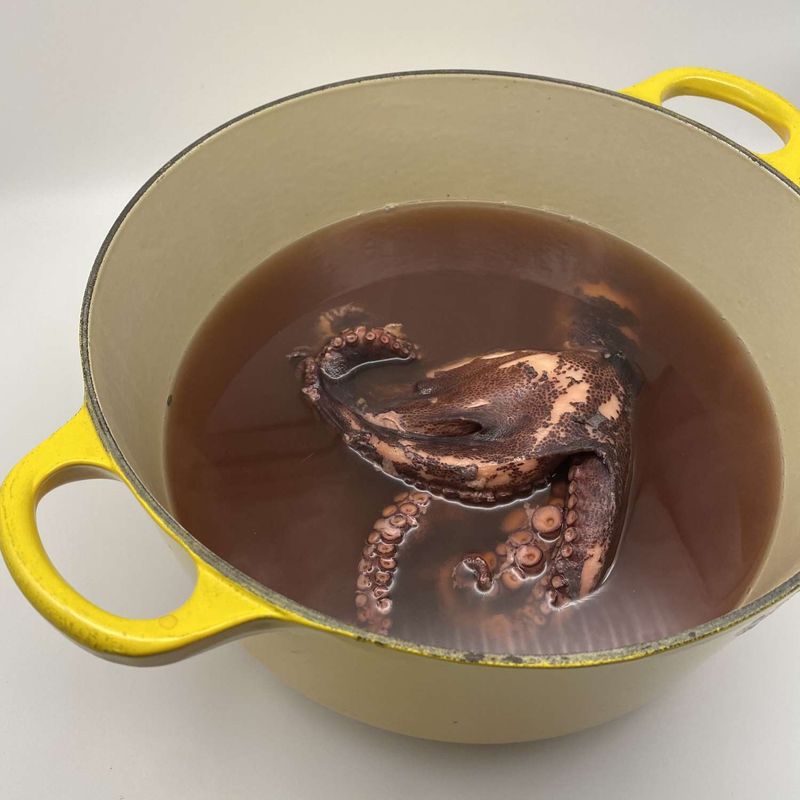 Octopus Simmered in Salted Water with Bay Leaves