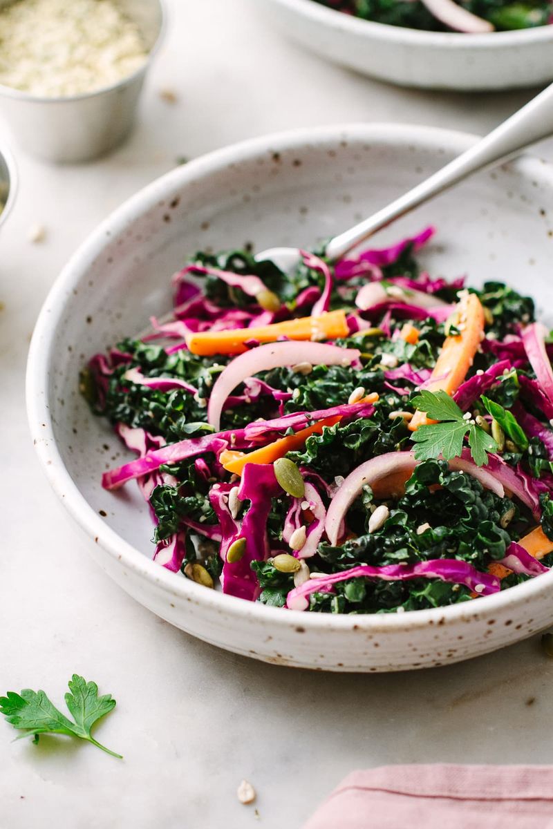 Kale and Cabbage Coleslaw