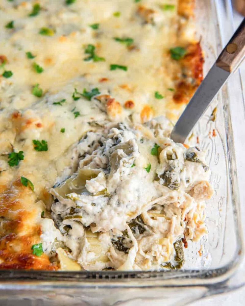 Creamy Spinach and Artichoke Chicken Bake