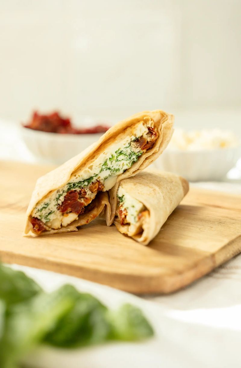 Spinach and Feta Stuffed Pita