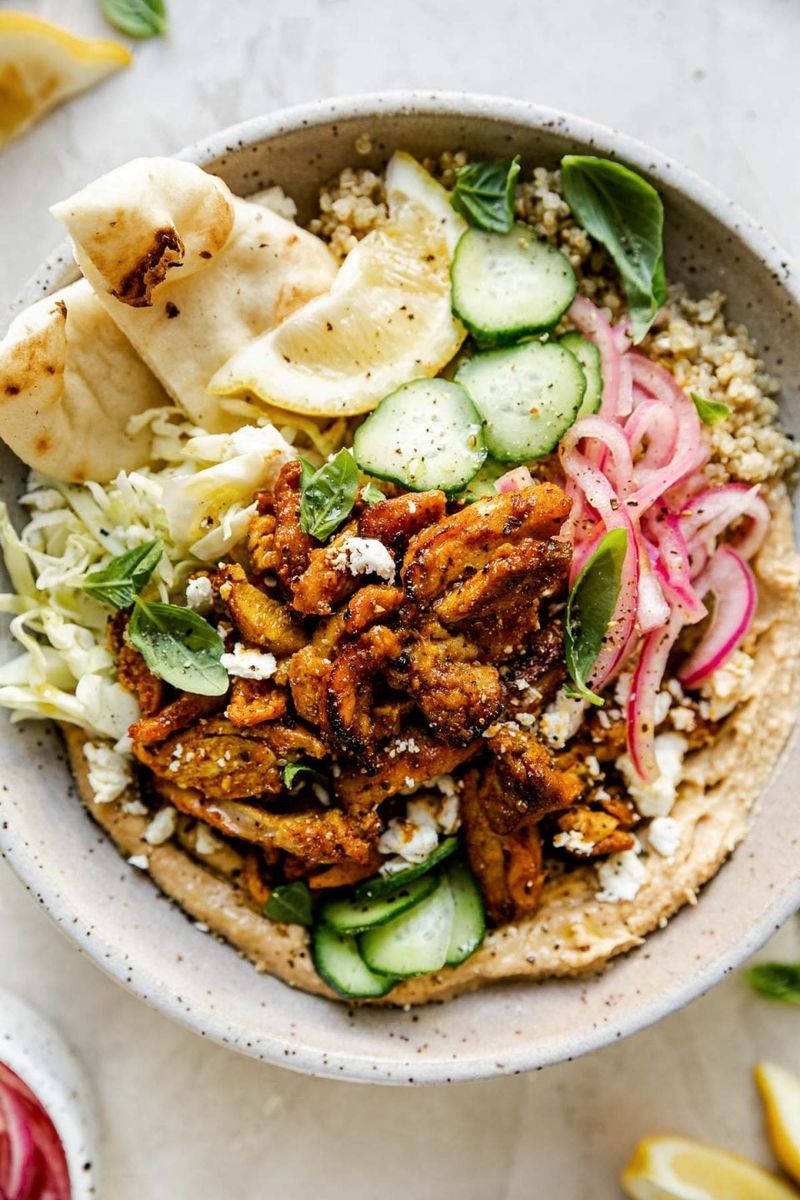 Roasted Veggie and Hummus Bowl