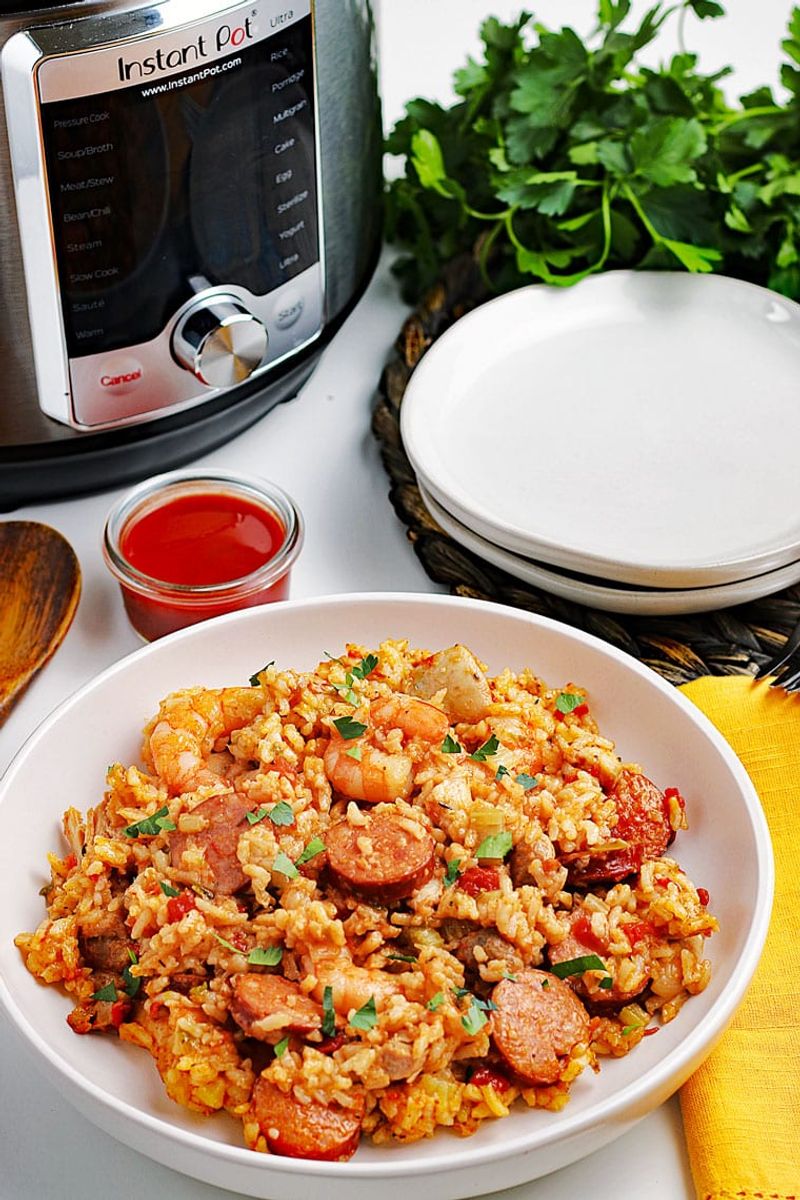 Jambalaya With Hot Sauce Lineup