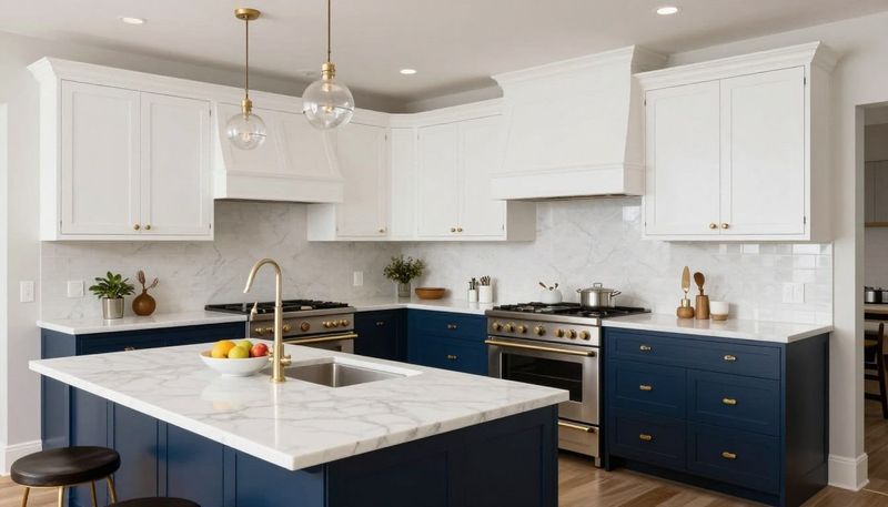 Two-Tone Cabinets for a Playful Vintage Look