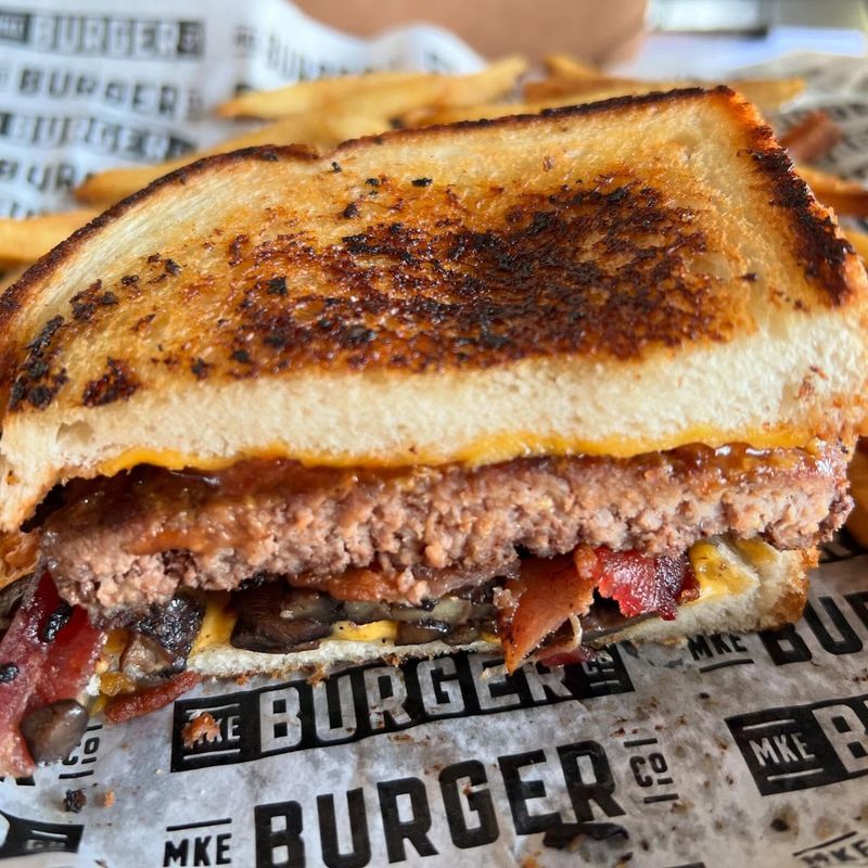 The Wisconsin Sourdough Burger at Fiserv Forum Area Restaurants (Milwaukee, Wisconsin)