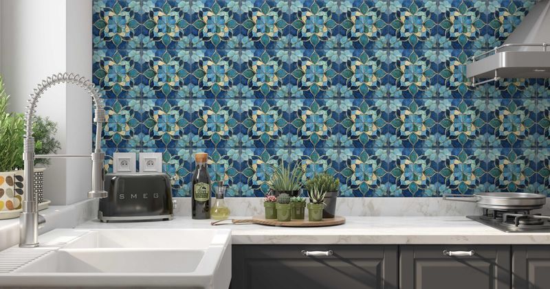 Colorful Tile Countertops Full of Character
