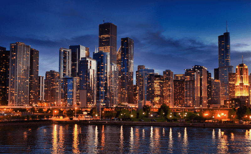 Chicago's Skyline Showed Buildings Not Yet Built