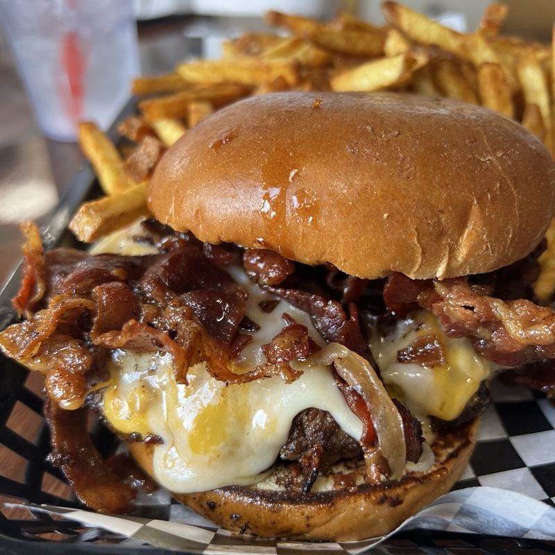 The BBQ Bacon Cheeseburger at Cattlemen's Steakhouse (Oklahoma City, Oklahoma)