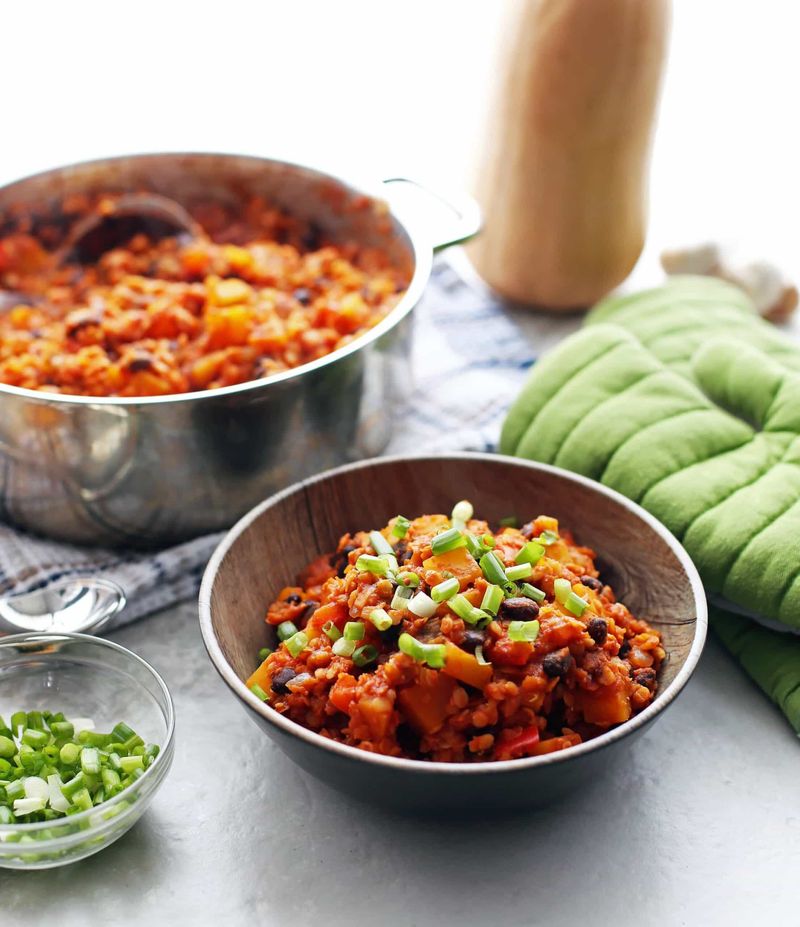 Smoky Butternut Squash and Red Lentil Stew