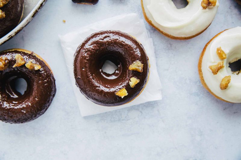 Chestnut and Vanilla Cream Doughnuts