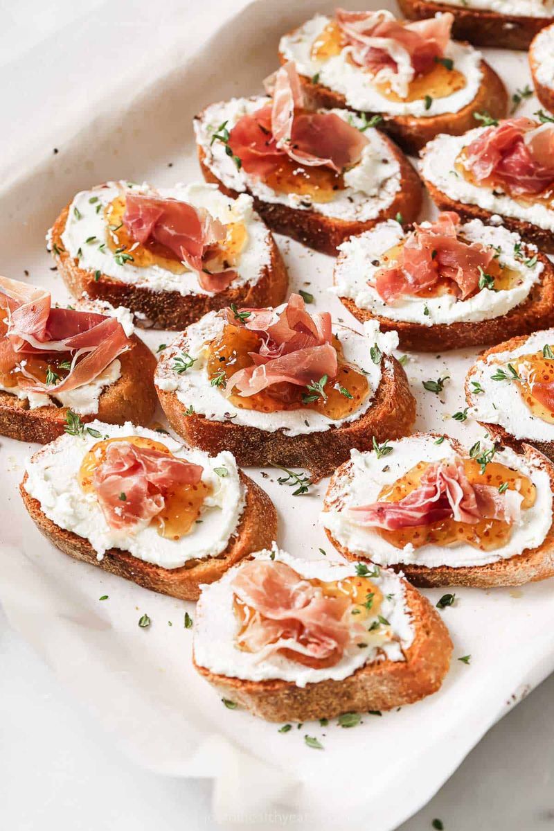 Fig Jam and Goat Cheese Crostini
