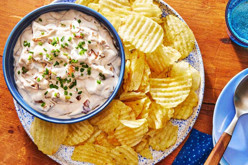 Onion Dip with Potato Chips
