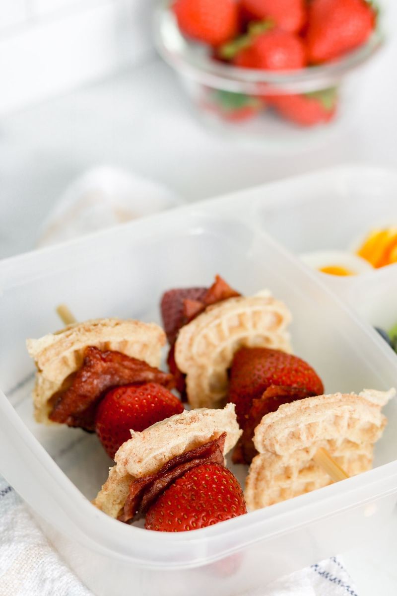 Waffle and Berry Skewers
