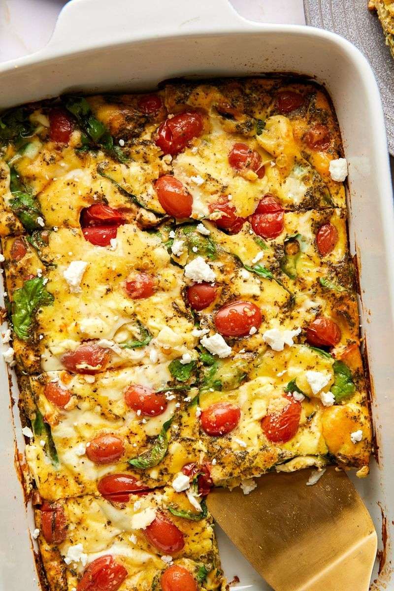 Baked Feta and Tomato Egg Casserole