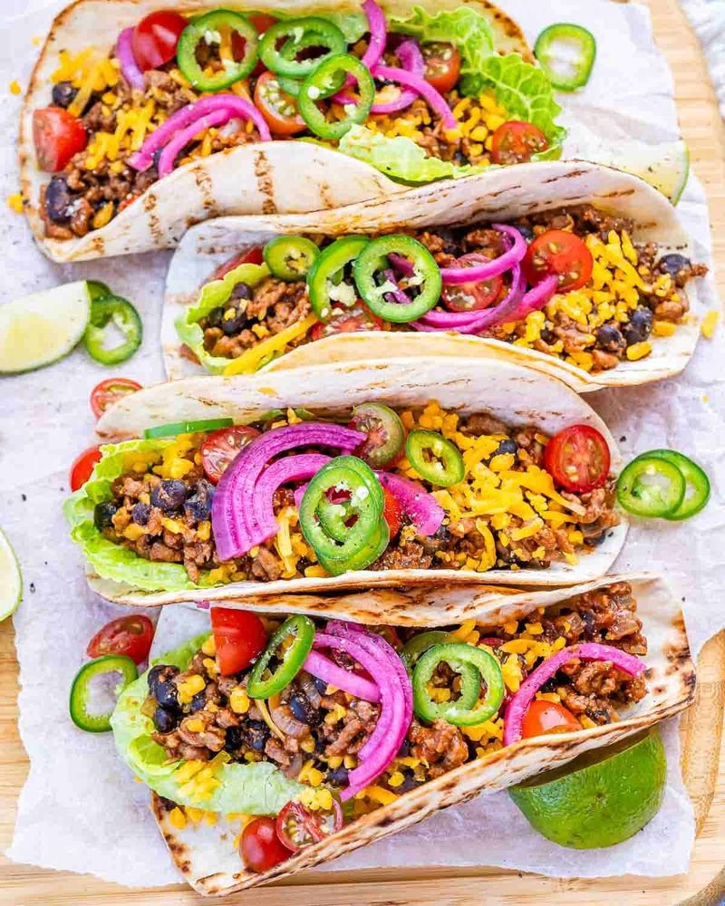 Beef and Black Bean Tacos
