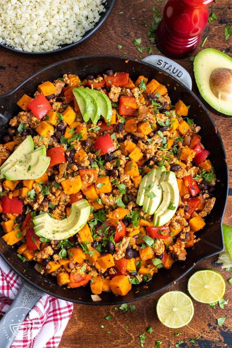 Turkey Mince and Sweet Potato Skillet