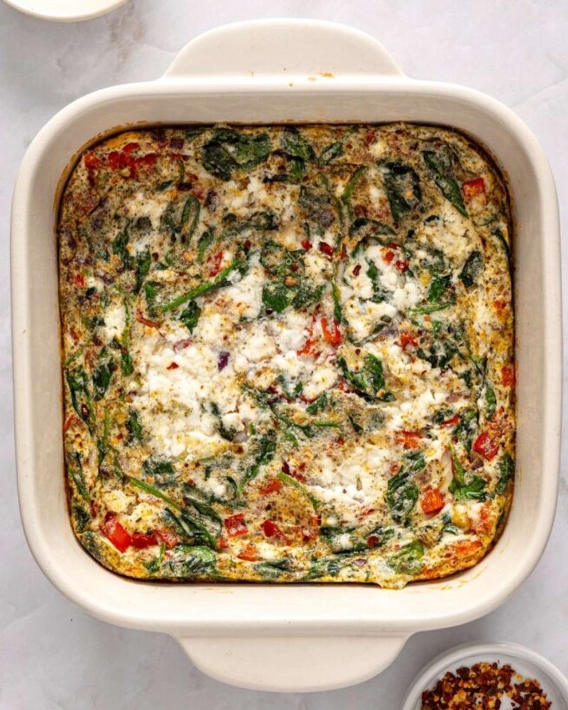 Egg White and Spinach Breakfast Casserole