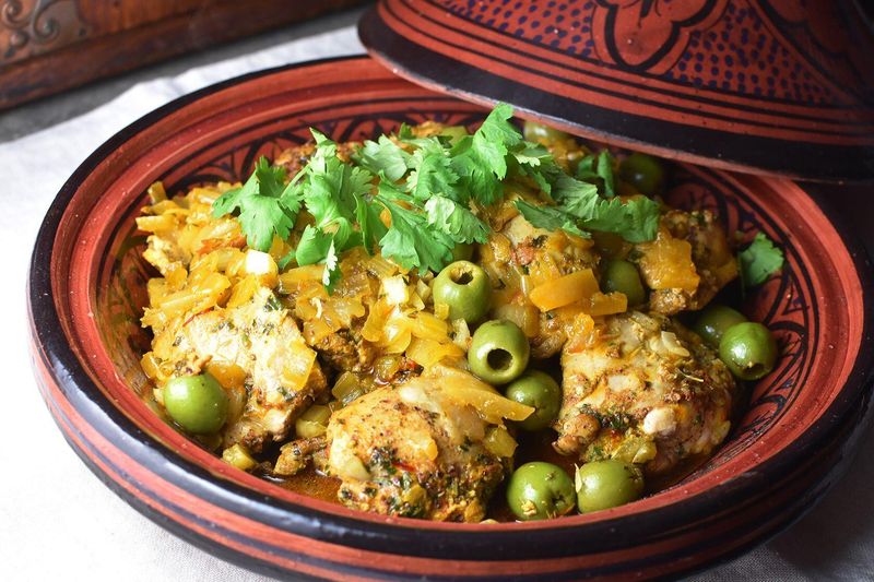 Moroccan Chicken Tagine with Preserved Lemons and Olives