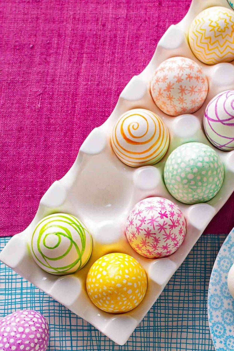 Decorate Boiled Eggs With Edible Markers