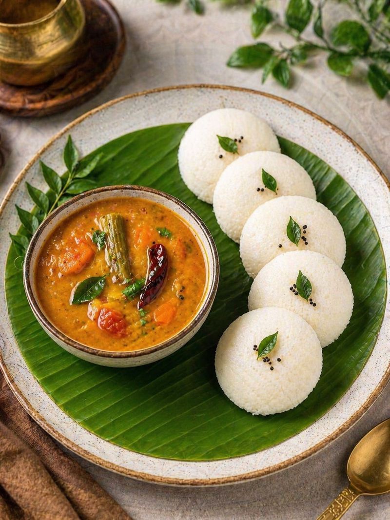 Idli with Sambar - India