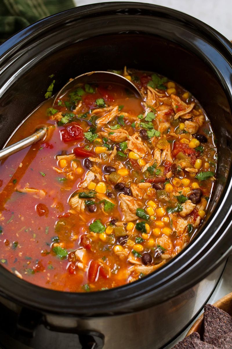 Slow Cooker Chicken Tortilla Soup