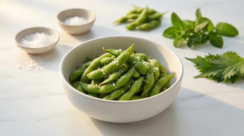 Steamed Edamame with Sea Salt