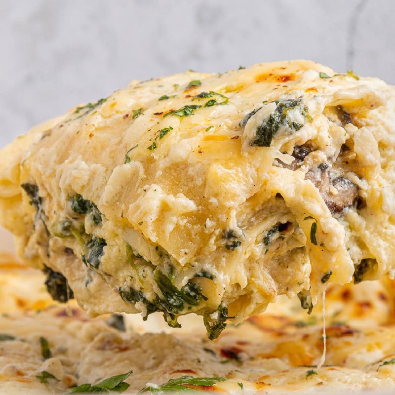 Spinach and Mushroom Lasagne