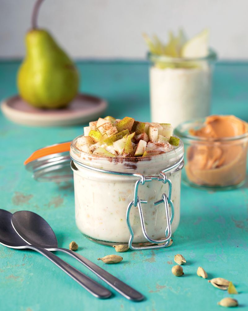 Overnight Oats With Pear and Cardamom