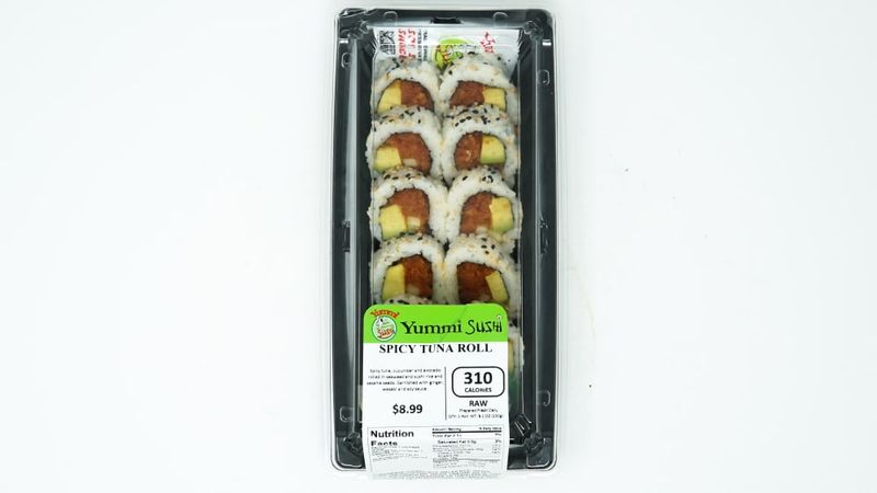 Cooked and Packaged Sushi Rolls