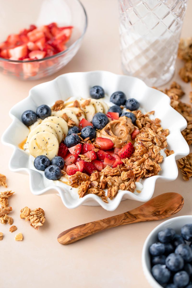 Granola and Fresh Fruit Bowl