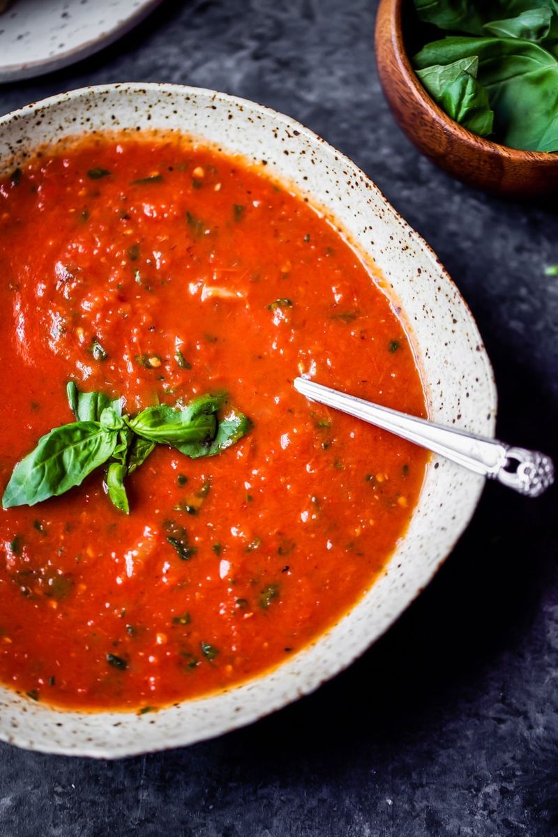 Tomato Basil Soup with a Twist