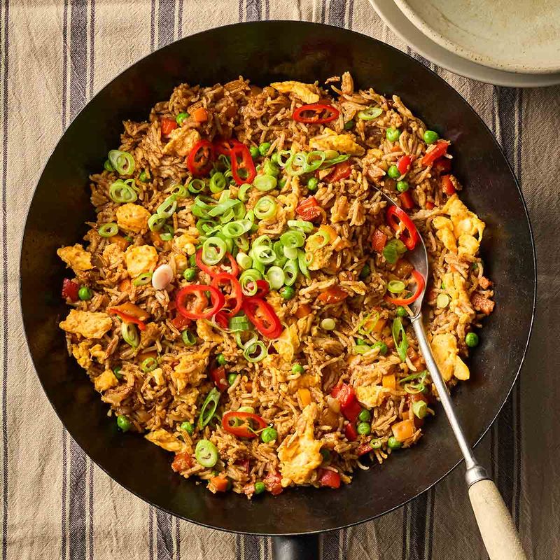 Egg Fried Rice with Leftover Veggies