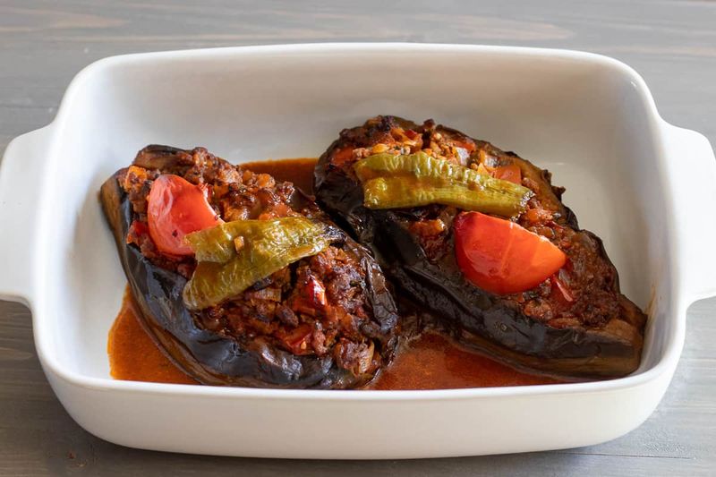Turkish Slow-Cooked Eggplant with Ground Meat (Karniyarik)