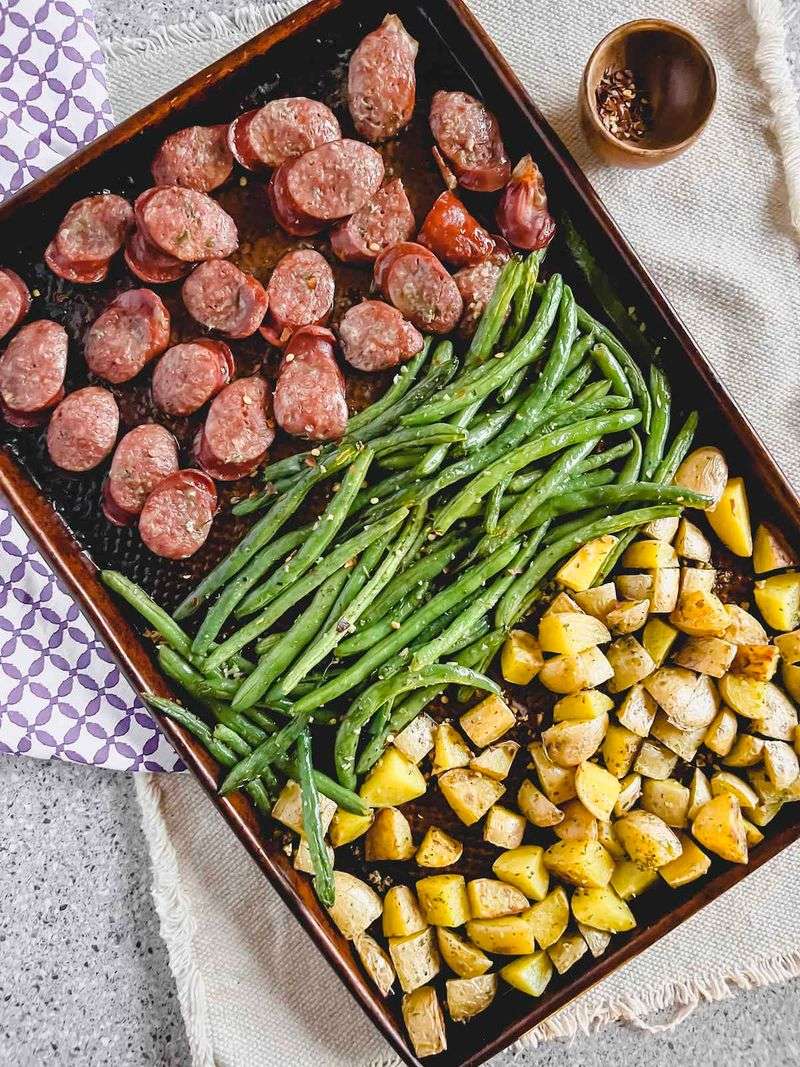 Sheet Pan Smoked Sausage and Baby Potatoes