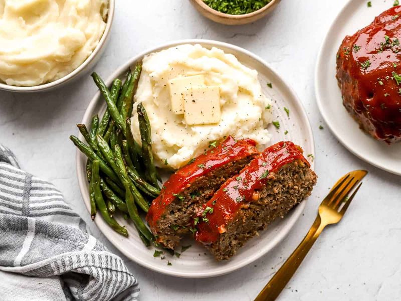 Meatloaf with Mashed Potatoes