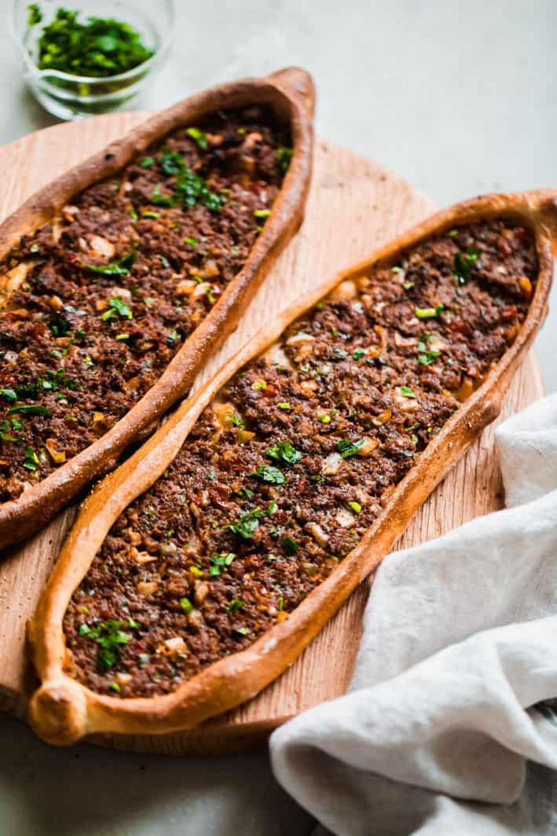 Classic Turkish Pide with Ground Beef