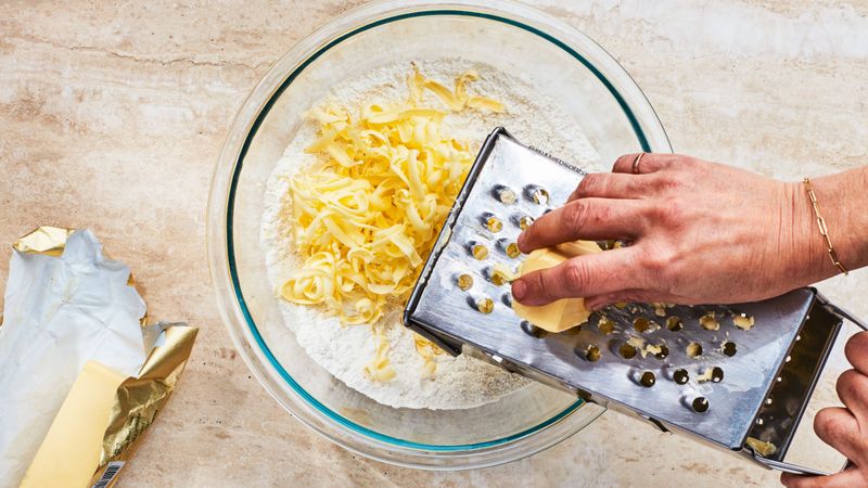 Grate Frozen Butter Into Pie Dough