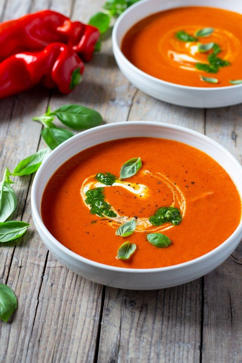 Silky Roasted Red Pepper Soup