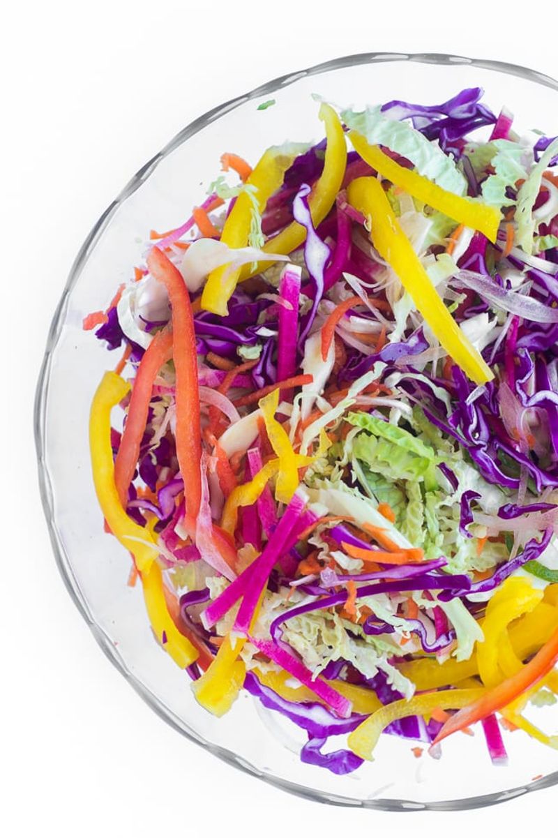 Rainbow Slaw with Lime Dressing